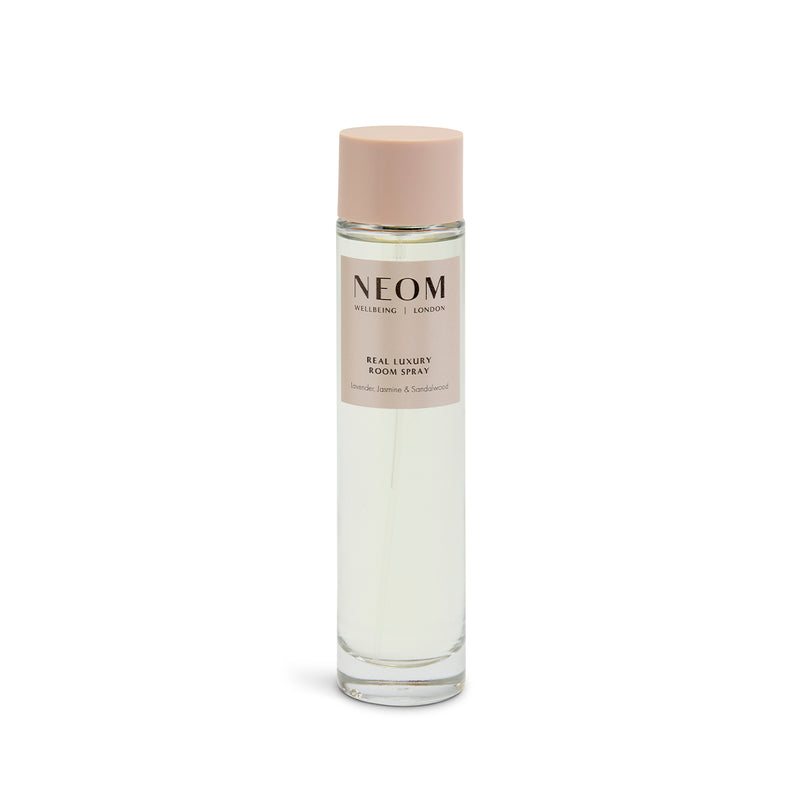NEOM room spray bottle on a white background