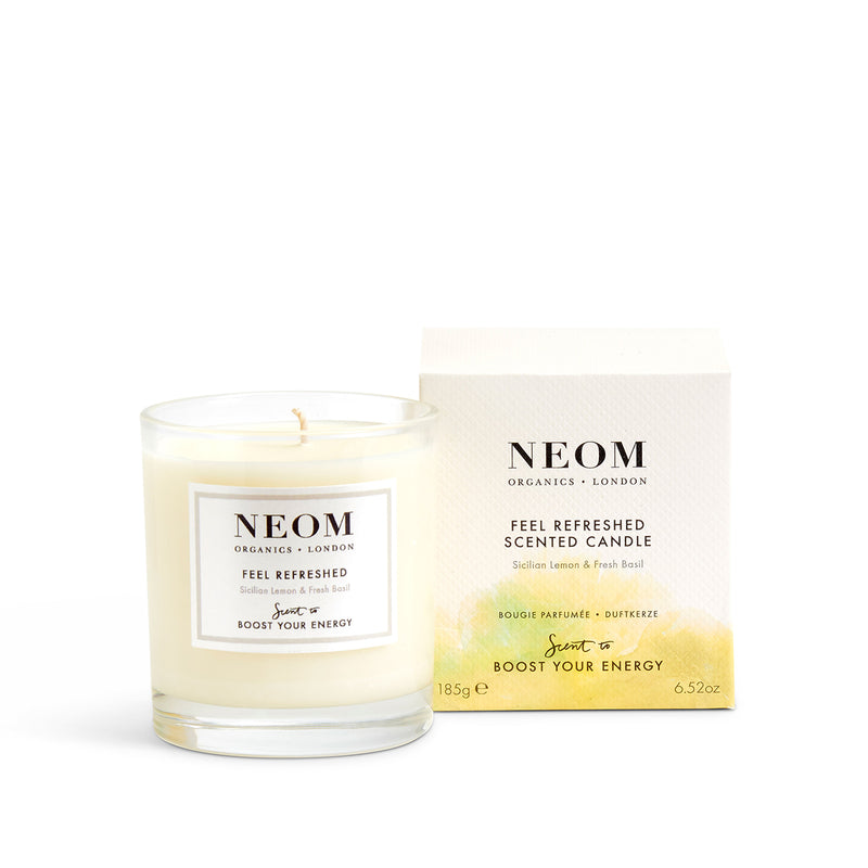 feel refreshed 1 wick candle and box