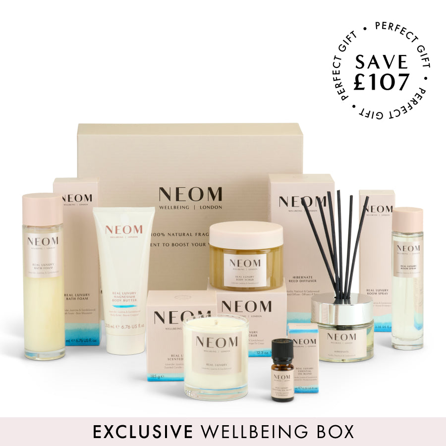 NEOM Exclusive Wellbeing Box, The Ultimate Calm Box. Save £107.