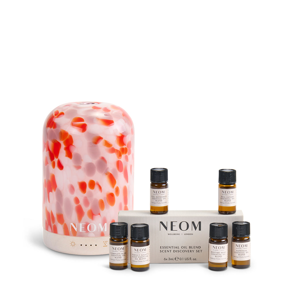 NEOM Clementine Diffuser with Essential Oil Blend Discovery Set