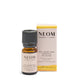 A 10ml bottle of NEOM essential oil blend called 'Feel Good Vibes', alongside its packaging box.