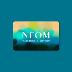 NEOM Digital Gift Card on a blue background