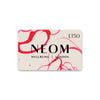 NEOM Wellbeing London Gift Card with red and pink patterns