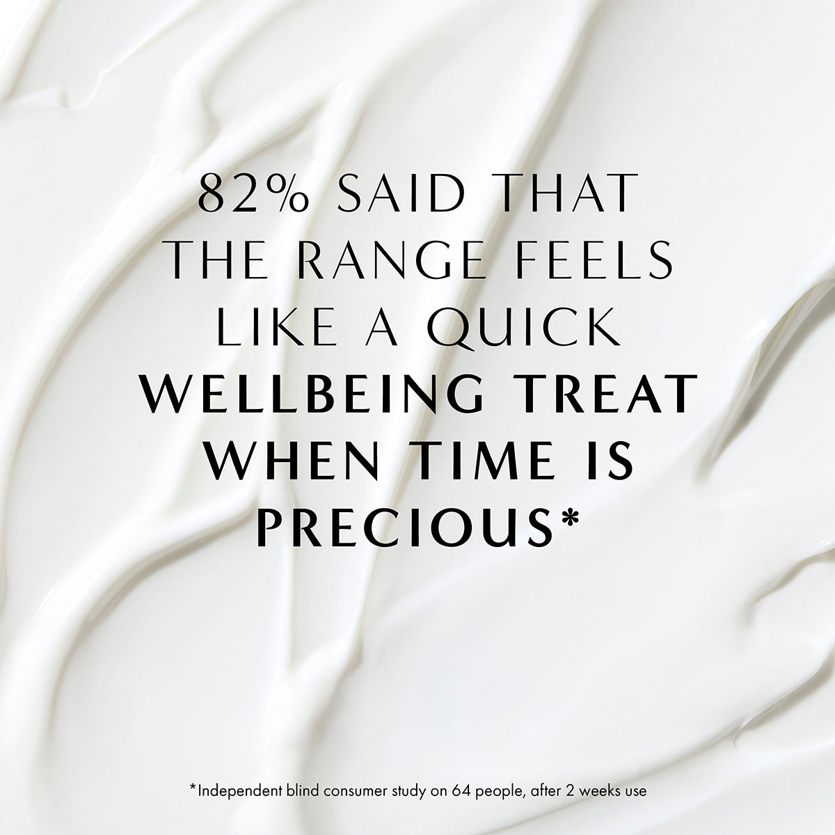 Cream texture background with wellbeing message, luxury skincare concept NEOM
