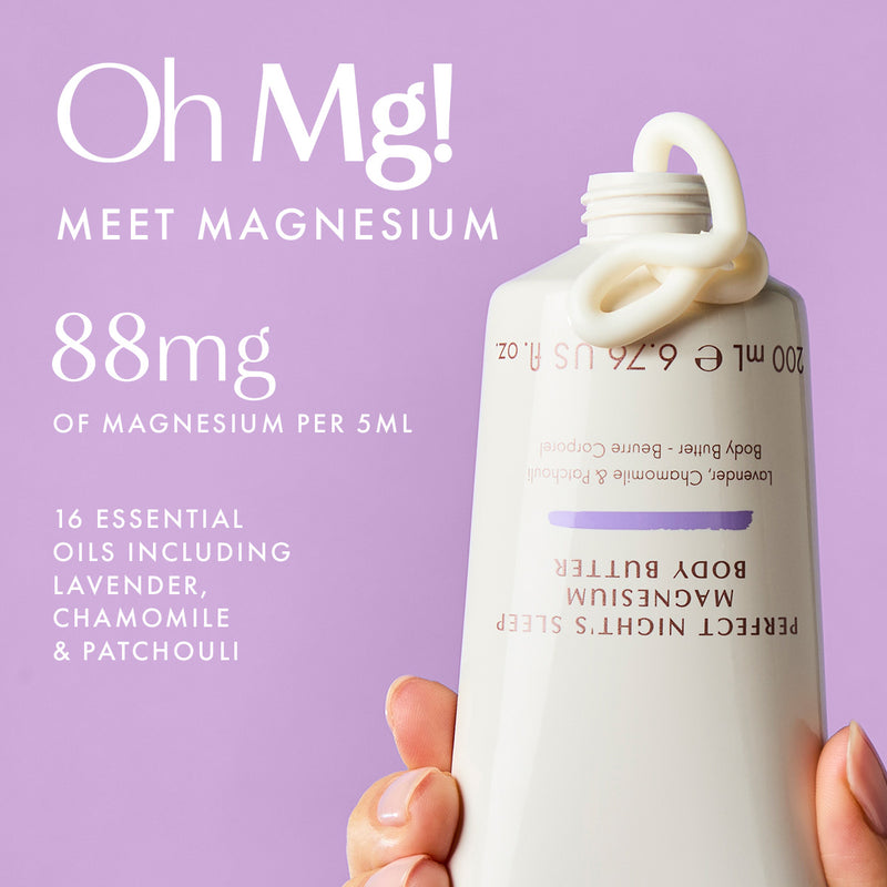 NEOM Perfect Night’s Sleep magnesium body butter, relaxing blend with lavender, chamomile and patchouli