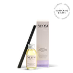NEOM Perfect Night's Sleep Reed Diffuser with packaging on a white background