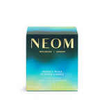 NEOM Perfect Peace 1 Wick Scented Candle packaging with gradient blue and green design on a white background