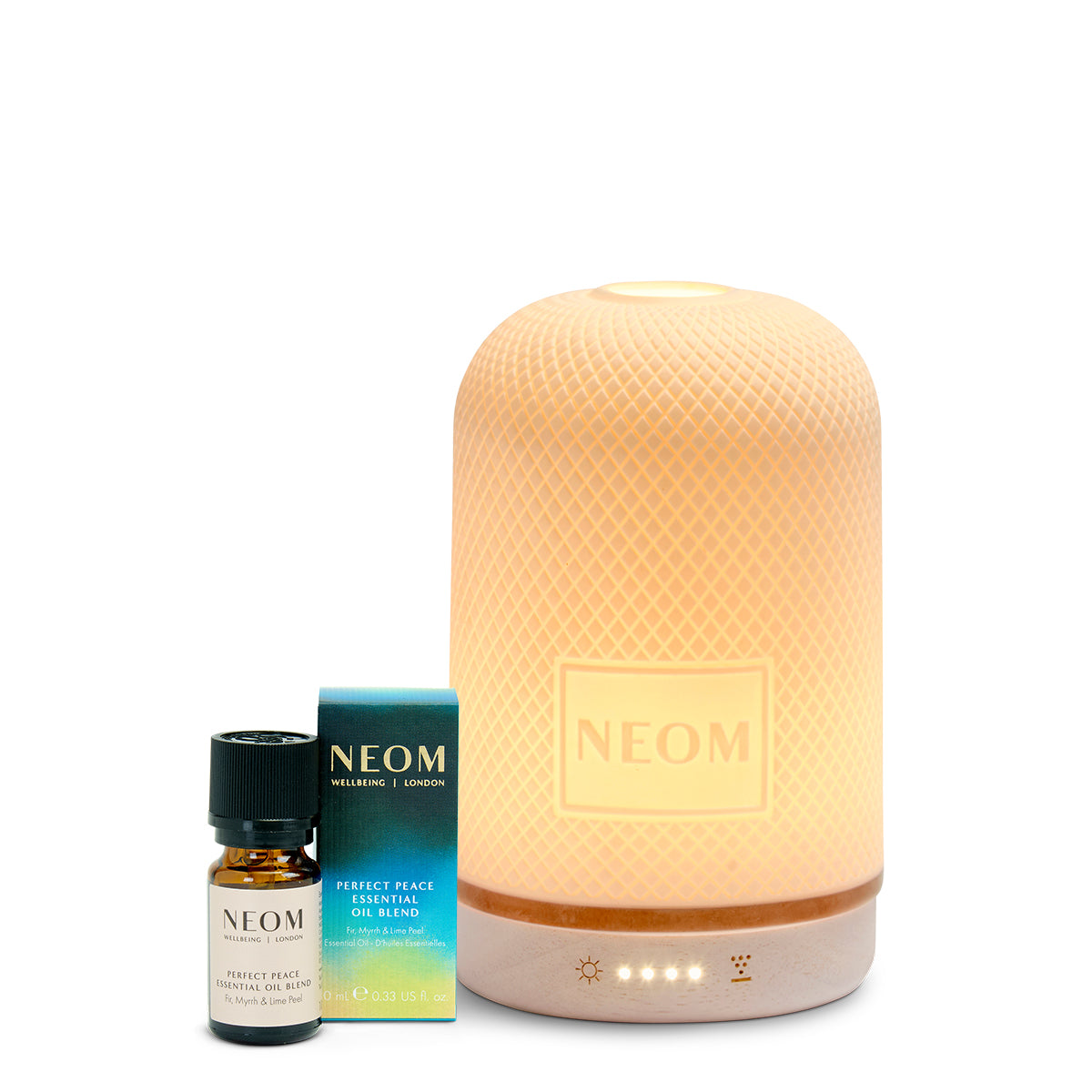 NEOM diffuser and essential oil blend