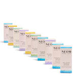 NEOM essential oil blends on a white background