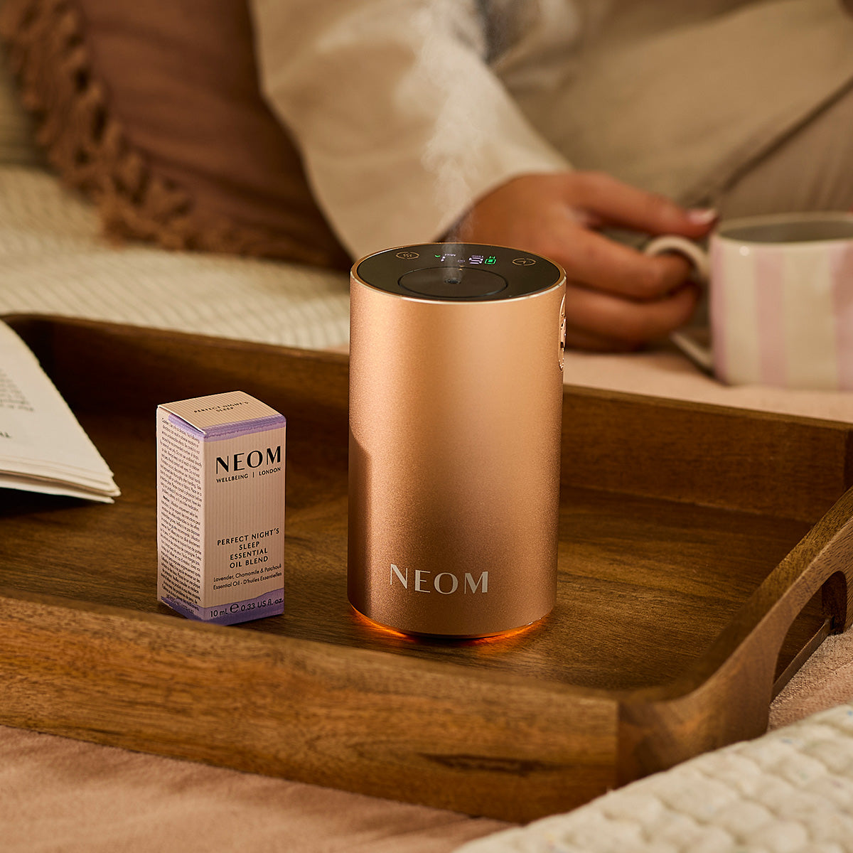 Wellbeing Pod Mini+ Waterless Essential Oil Diffuser in Rose Gold
