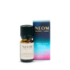 NEOM Perfect Peace Essential Oil Blend  bottle with pink and blue box packaging 