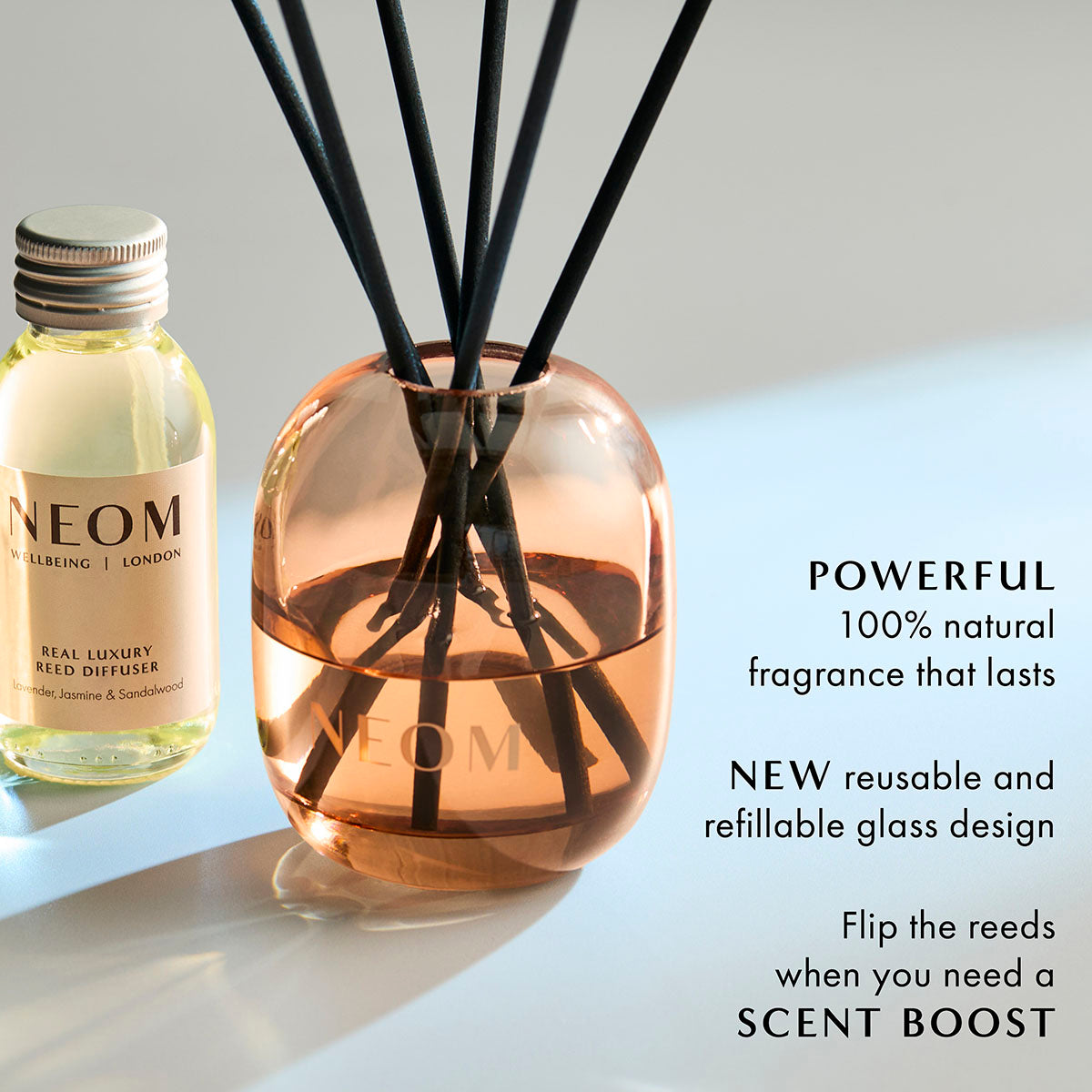 Destinations Reed Diffuser Real Luxury Reed Diffuser – 100ml – NEOM Wellbeing UK