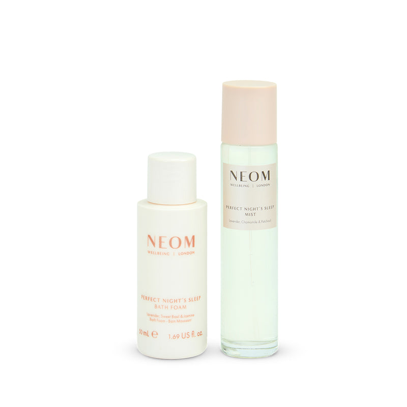 Two NEOM bath and body products on a white background