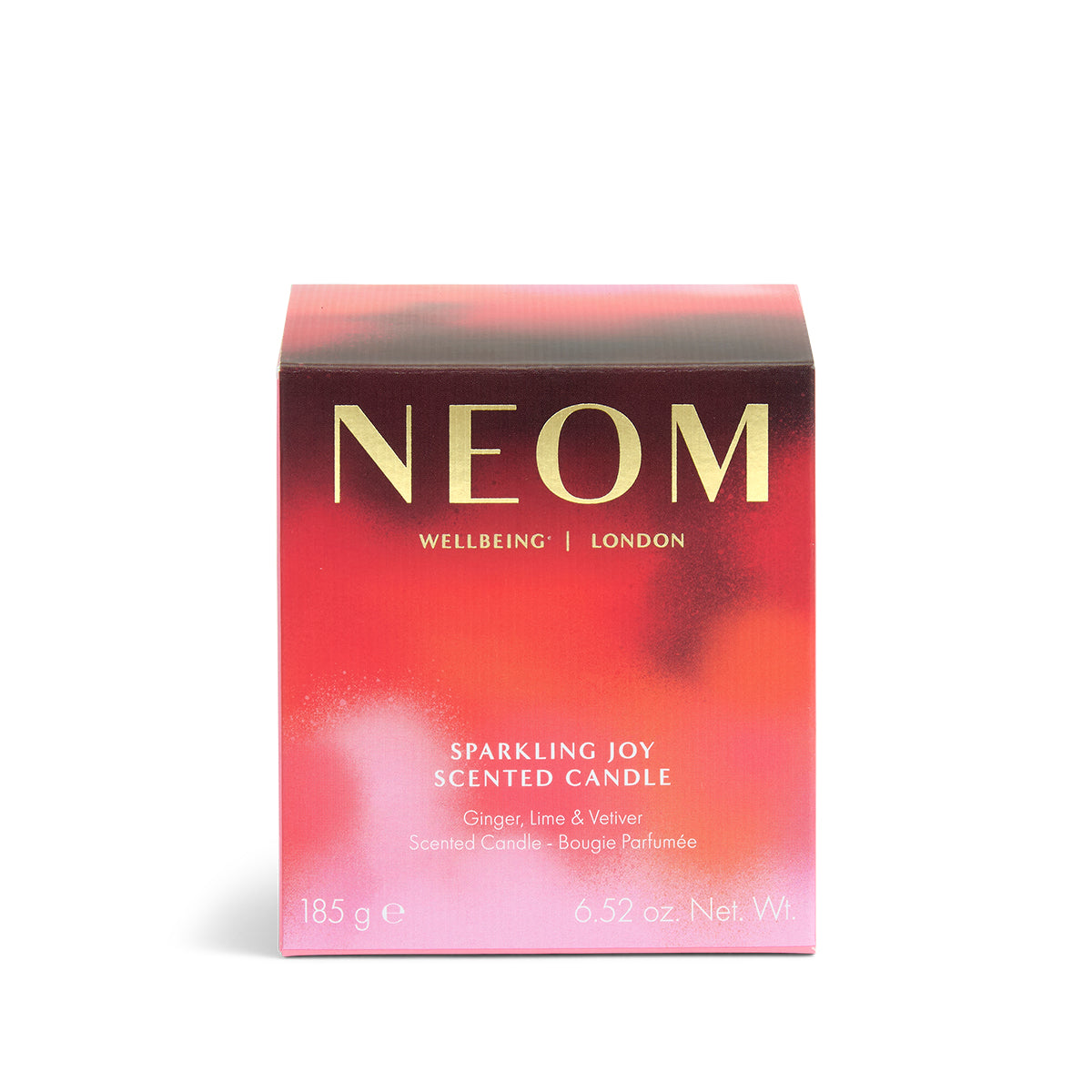 NEOM Sparkling Joy 1 Wick Scented Candle packaging on a white background