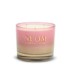 NEOM Sparkling Joy 3 Wick Scented Candle with pink and beige gradient on a white background