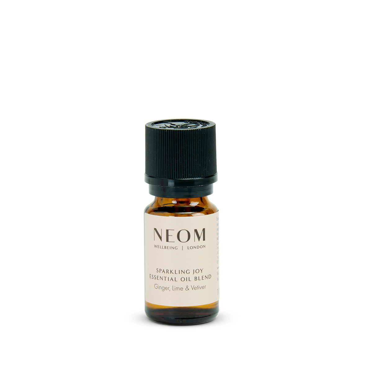 NEOM Sparkling Joy essential oil bottle on a white background