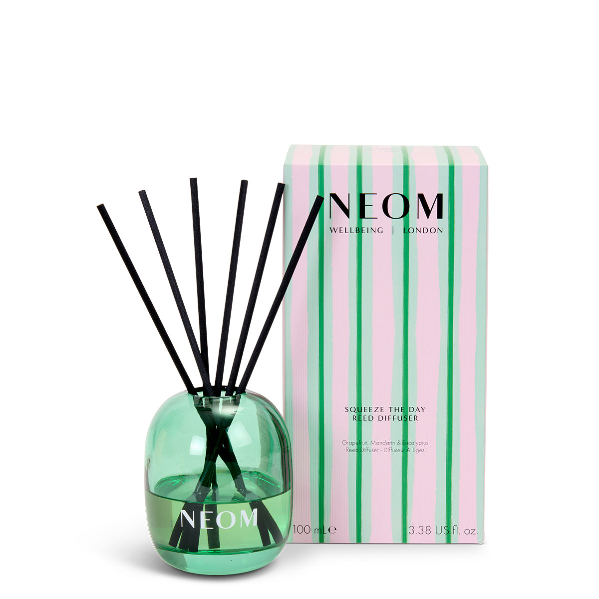 NEOM squeeze the day reed diffuser and box