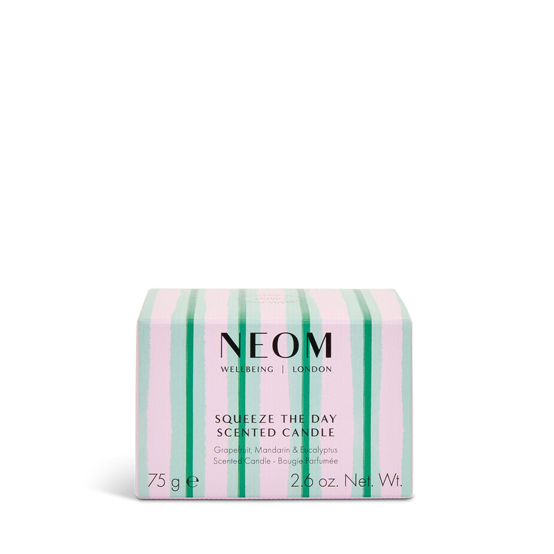 NEOM squeeze the day travel candle box